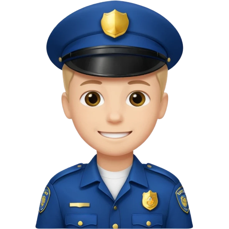 smiling boy in police uniform 🫡 emoji