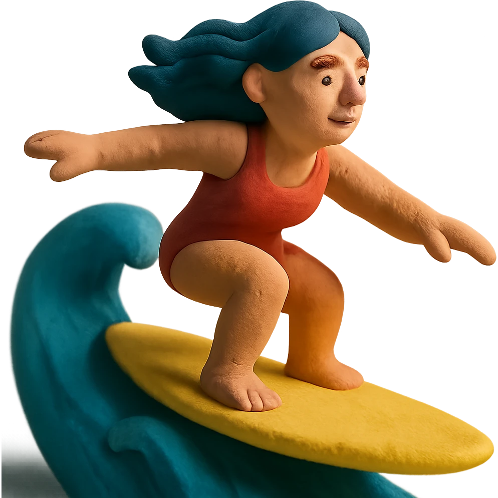 woman surfing emoji