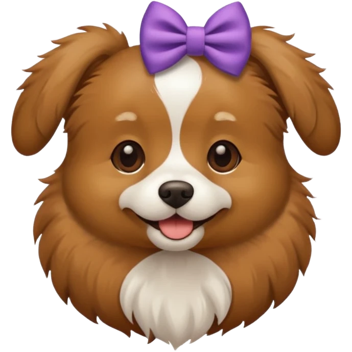 Dog with a bow emoji