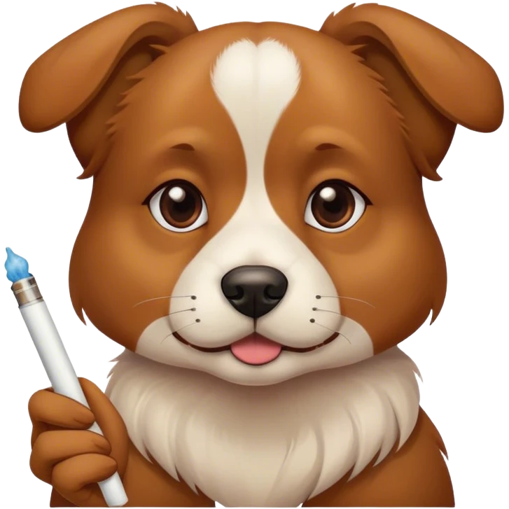 Dog with joint emoji