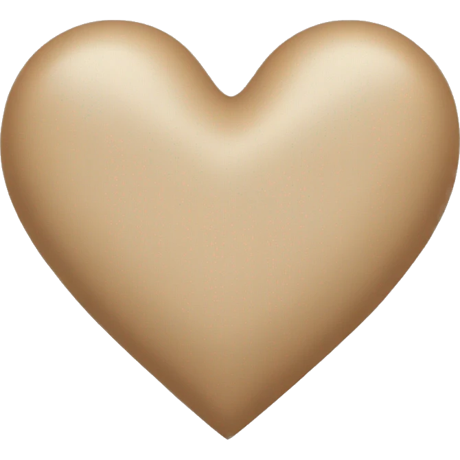 beige heart emoji