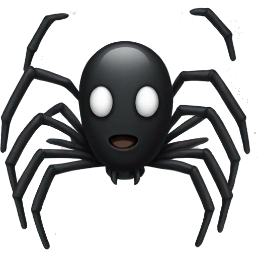 Black spider with a white flag emoji