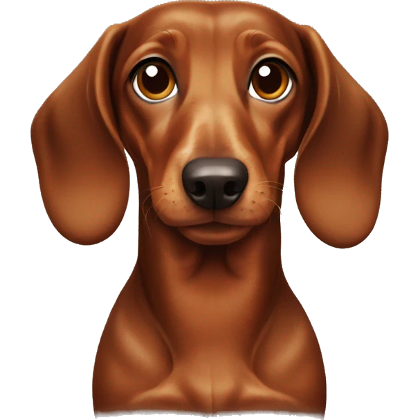 brown dachshund emoji