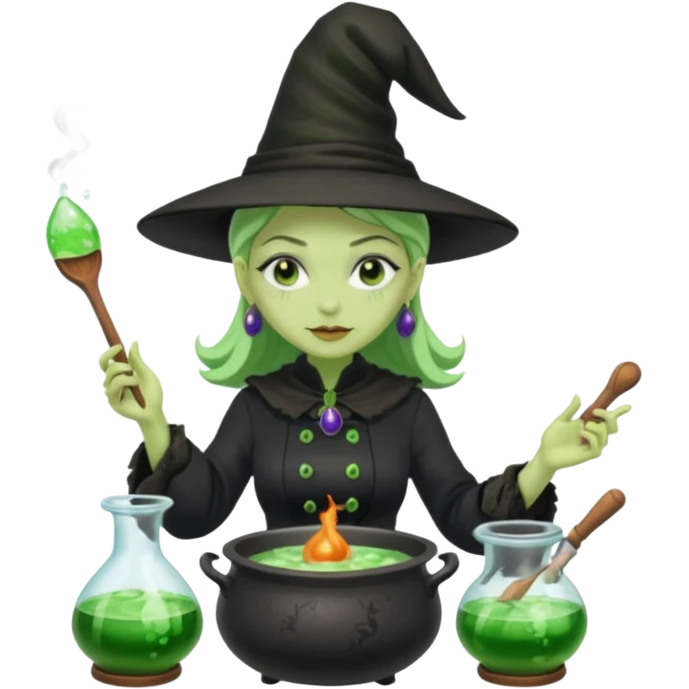 green witch cooking potion emoji