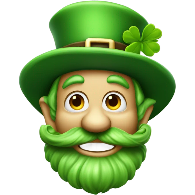 Leprechaun eating a nut emoji