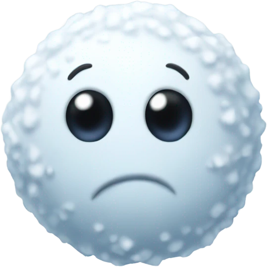 A small snowball what flies directly to you emoji