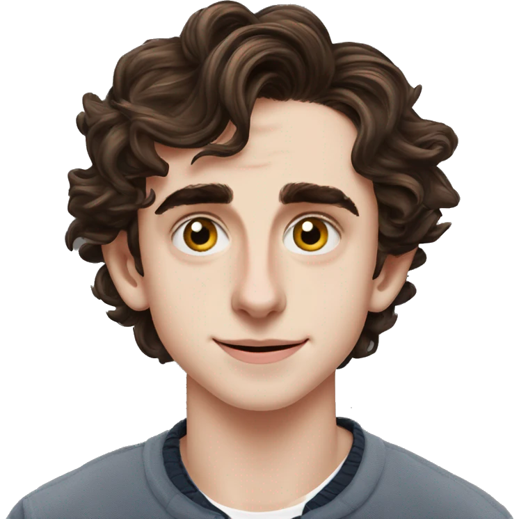 Single, simple, cute timothee chalamet face emoji