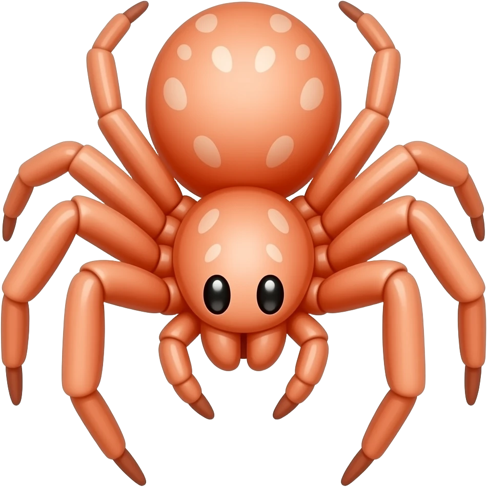 skinny spider orange pink emoji