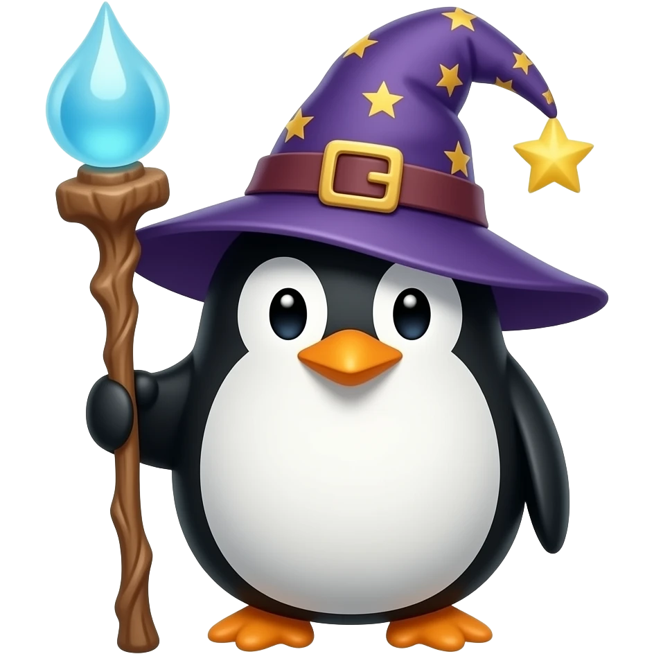 Penguin Wizard emoji