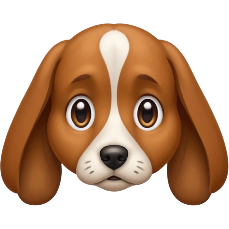 sad dog who is lonely emoji