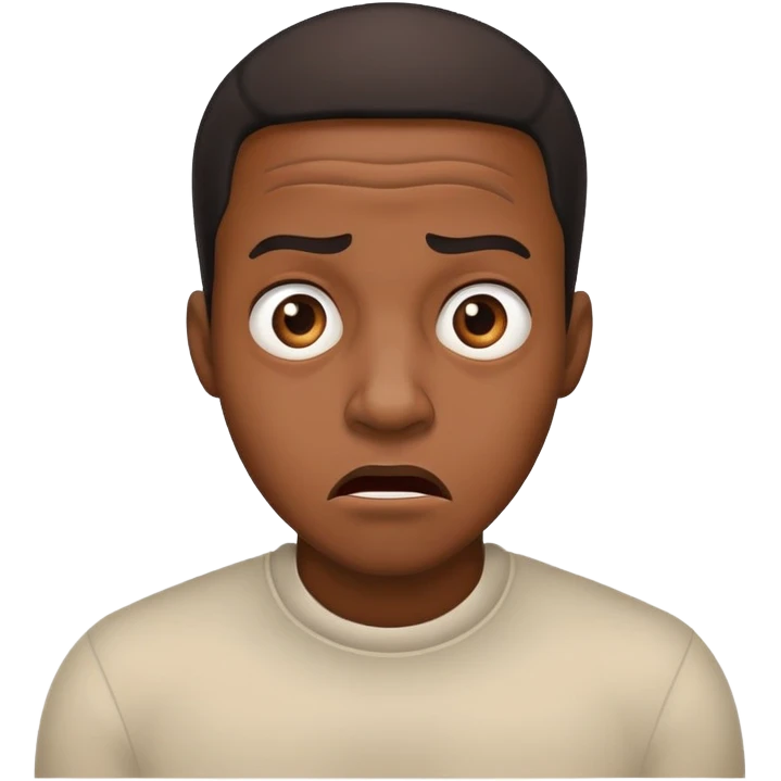 scared black man emoji