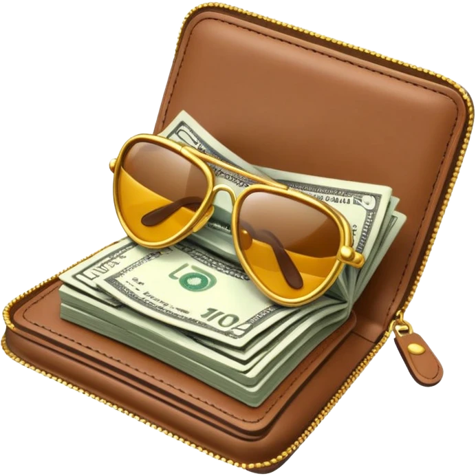 Aviator money emoji, wallet full of cash, casino vibe, premium 3D emoji style, clean, no background
 emoji
