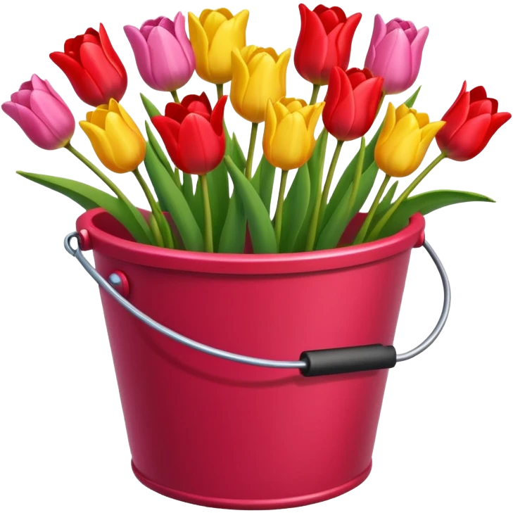 a bucket of tulips emoji