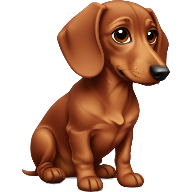 red dachshund puppy emoji