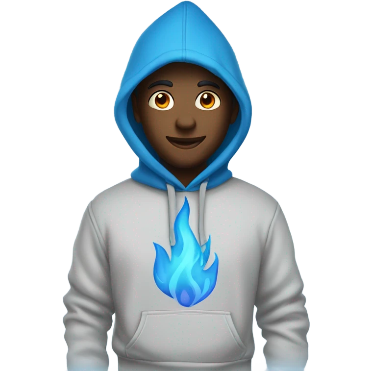 Blue Flames hoodie  emoji