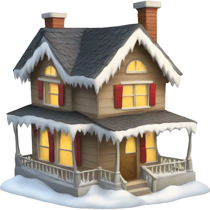 Christmas house emoji
