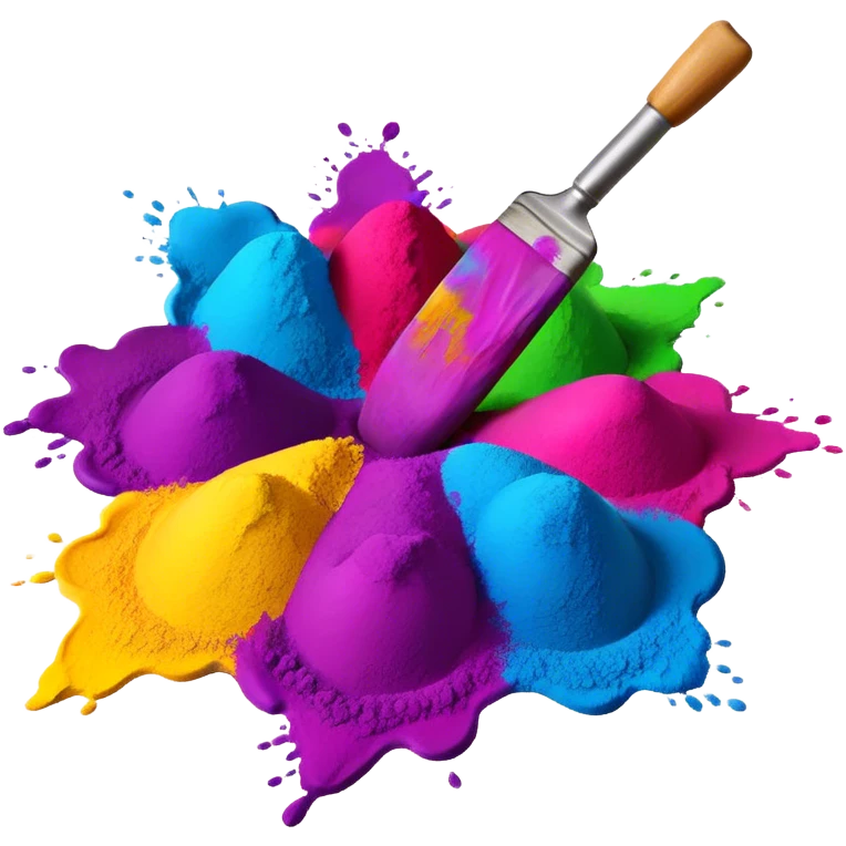 Different colours of holi emoji