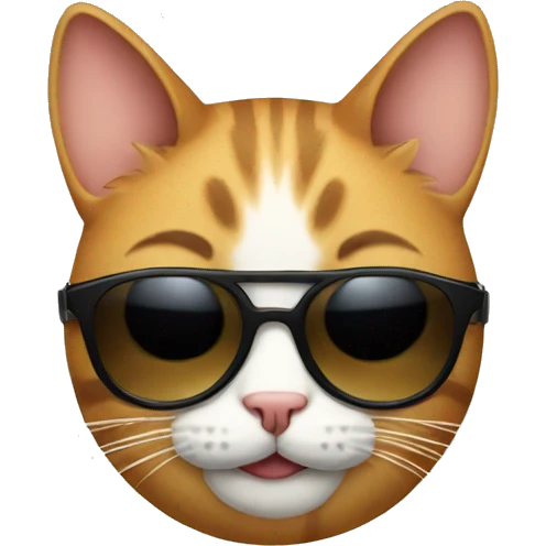 Cat with sunglasses emoji