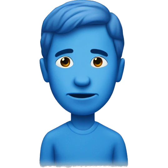 Blue man emoji
