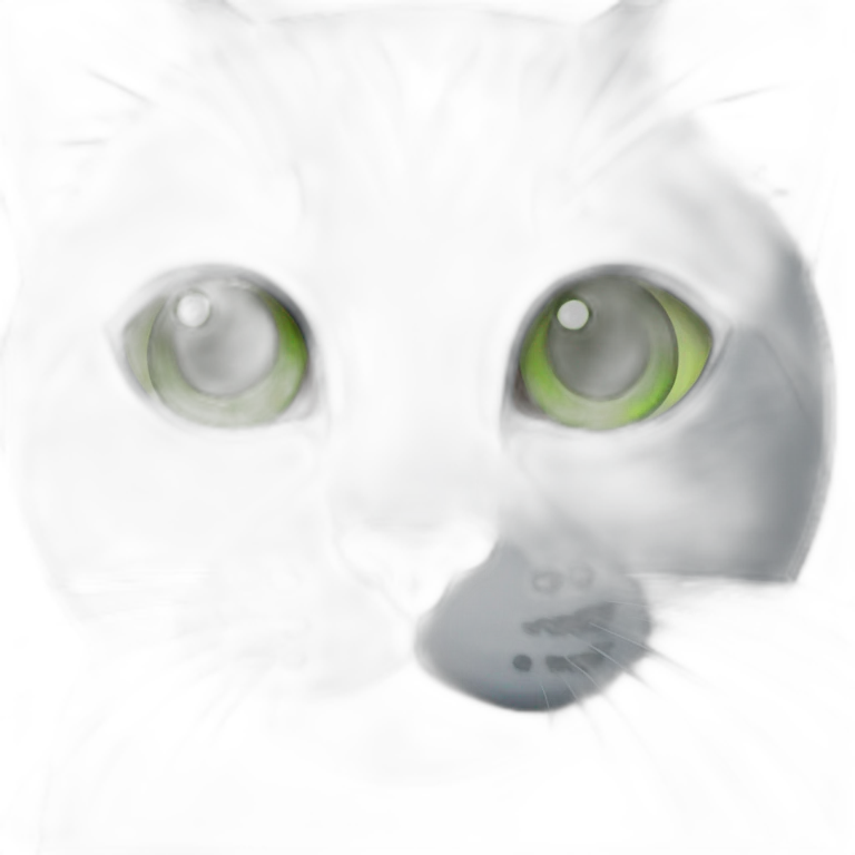Russian blue cat with green eyes emoji