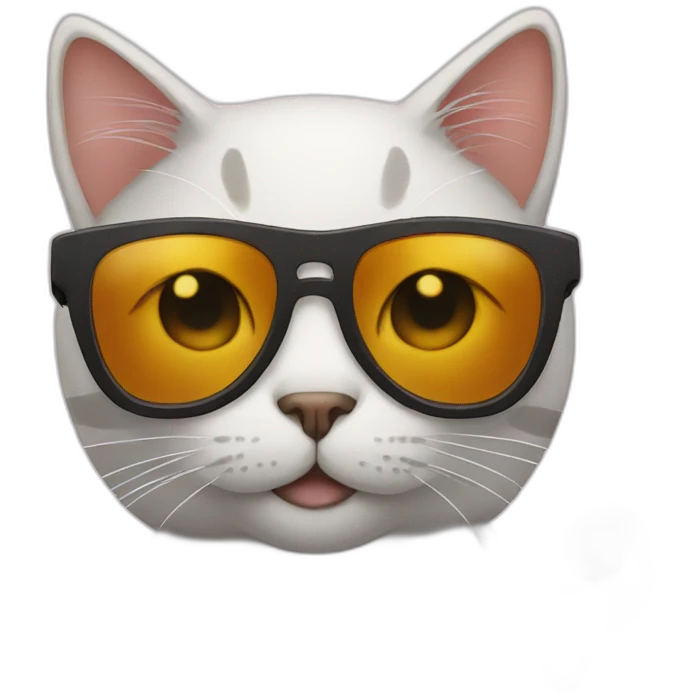 Cat with sunglasses emoji