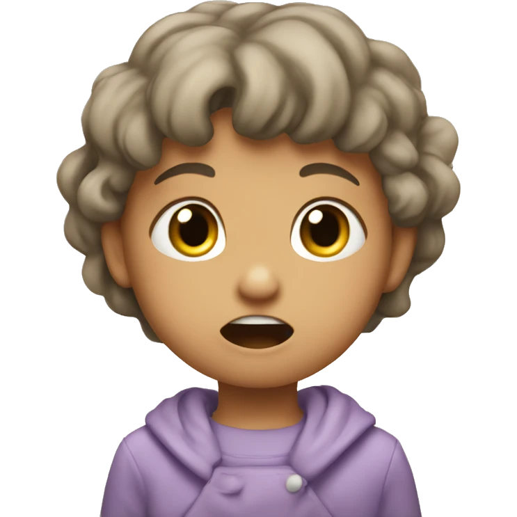 the child doesn't want to eat emoji