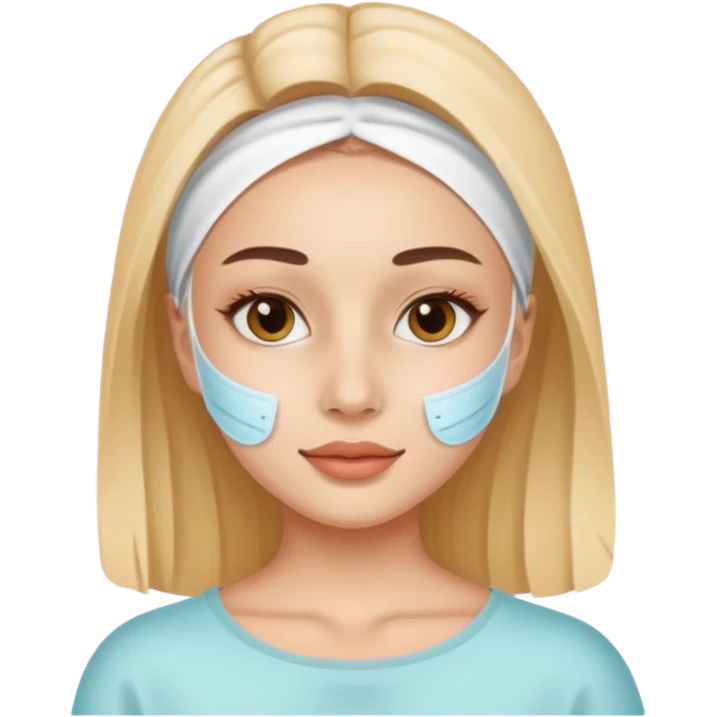 Girl with a skincare mais emoji