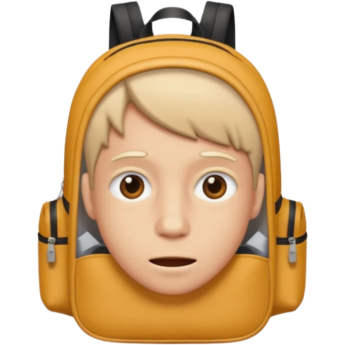 person with backpack and fever emoji