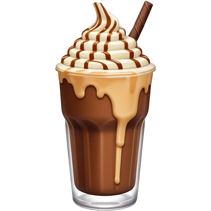 chocolate caramel swirl milkshake emoji