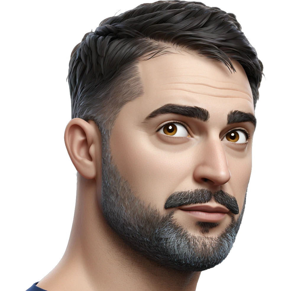 mature male with beard portrait emoji