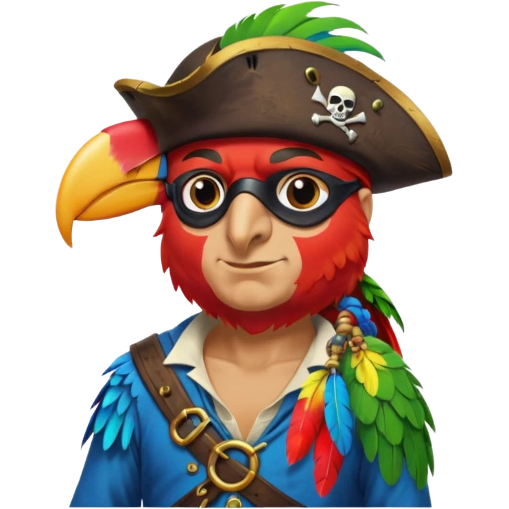 pirate and parrot emoji