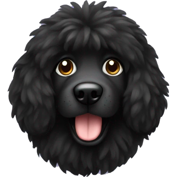 black fluffy dog emoji