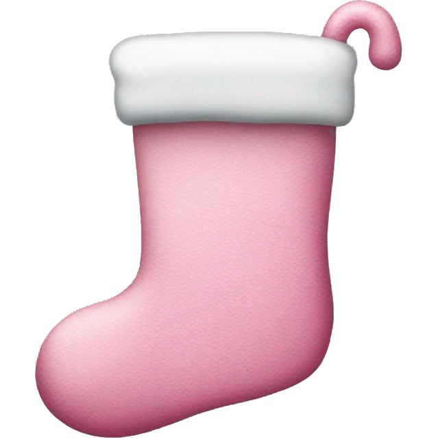 Pink Christmas stocking  emoji