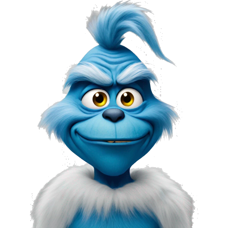 Blue grinch meme emoji