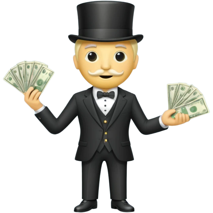 The monopoly fella with a monocle and yellow emoji