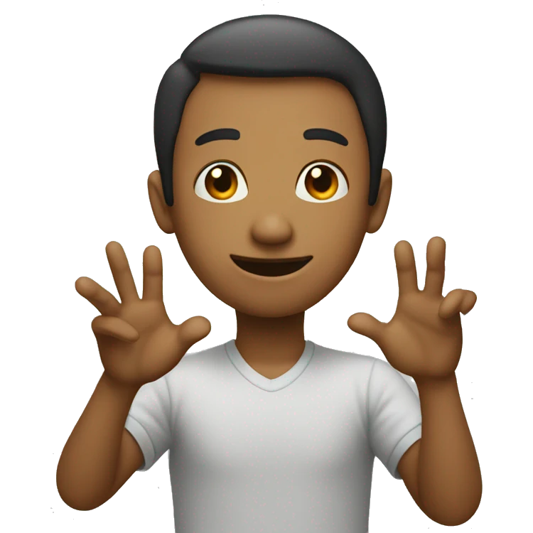 Someone saying hi emoji