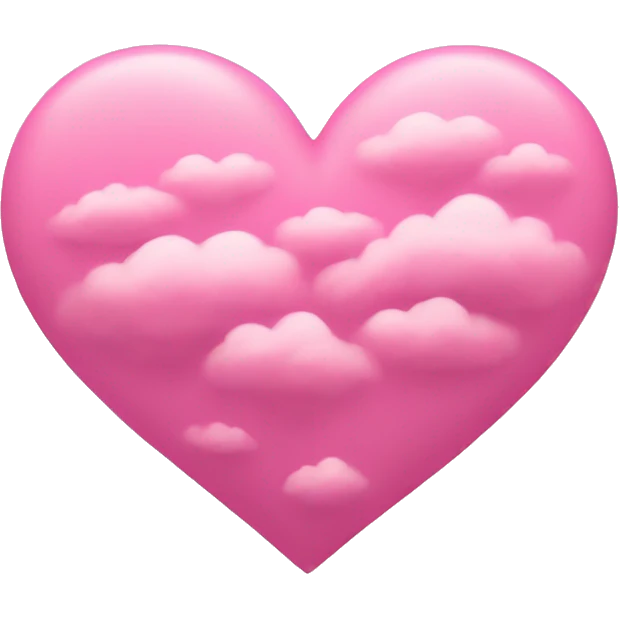 Pink heart cloud emoji