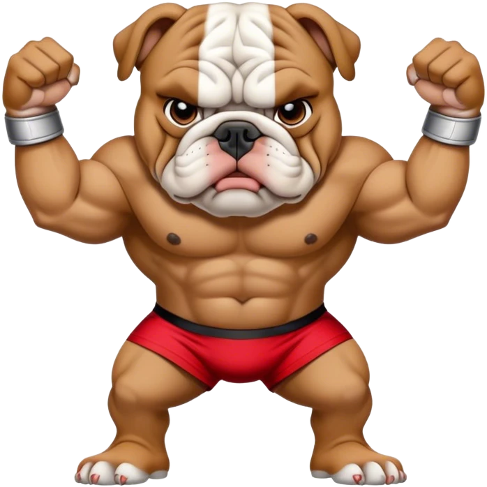 Bulldog wearing Jordan’s and looking gangster emoji