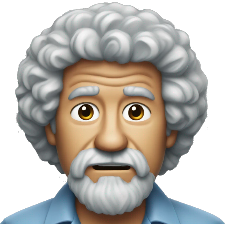 Bob Ross angry face emoji