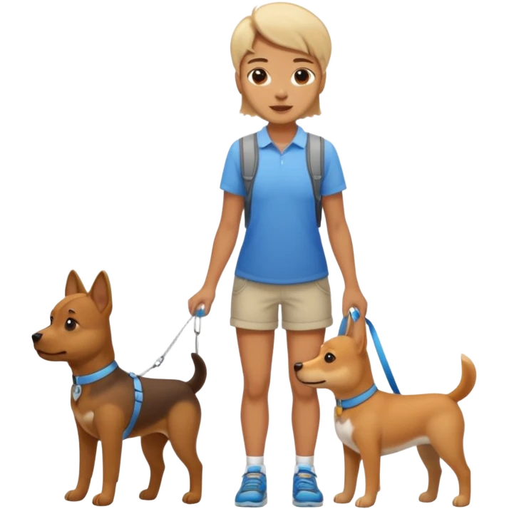Dog walker short shorts  emoji