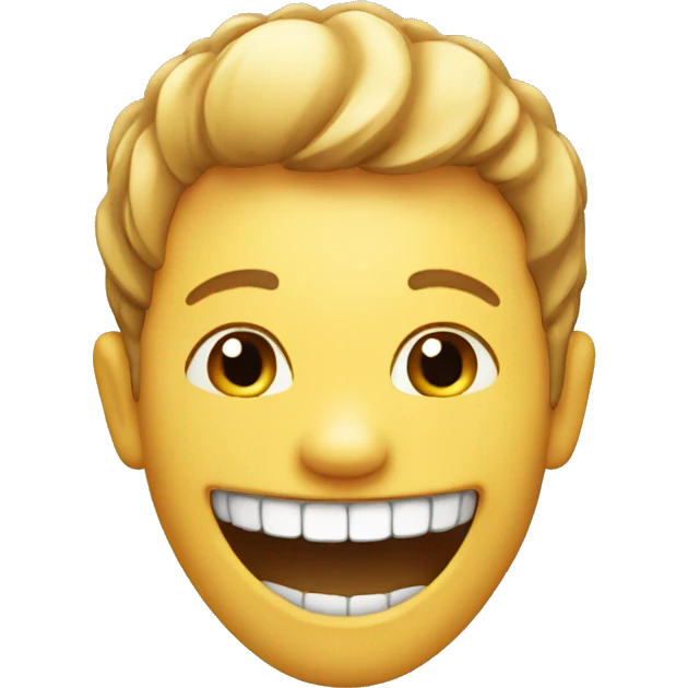 Smile with long teeth  emoji