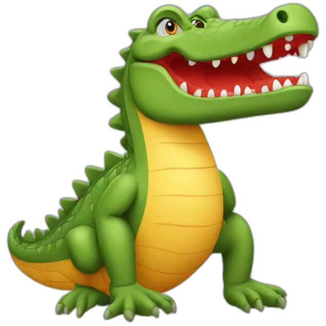 red crocodile with akimbo emoji