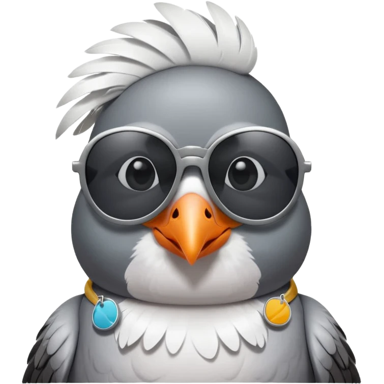 una paloma cool con lentes de sol emoji
