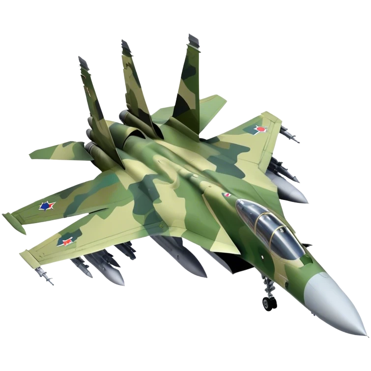 SU-35 Jet - Sukhoi (Model Year: 2020) (Iconic colour: Camouflage green) emoji