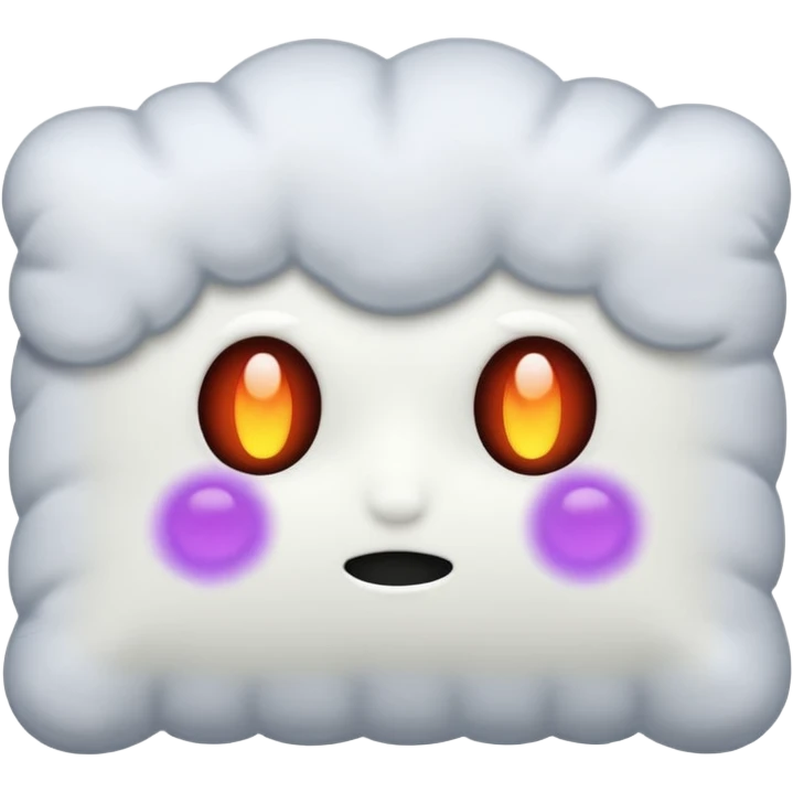 a pillow with dark aura coming out of it  without face ] emoji