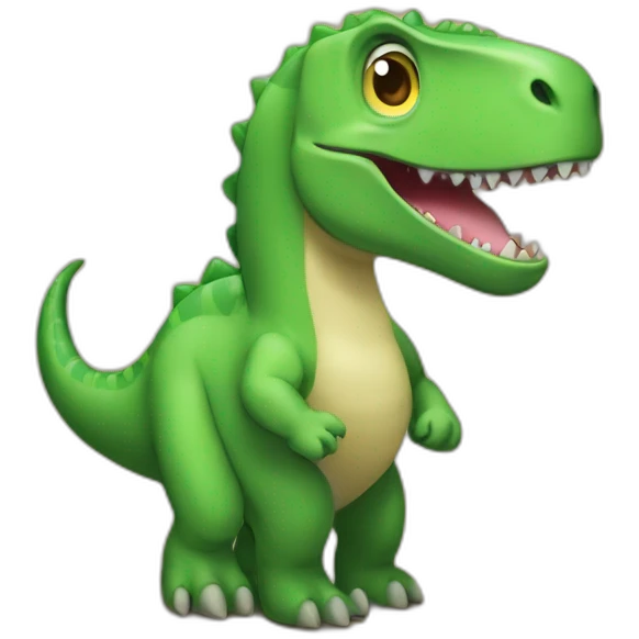 Un dinosaures qui riz emoji