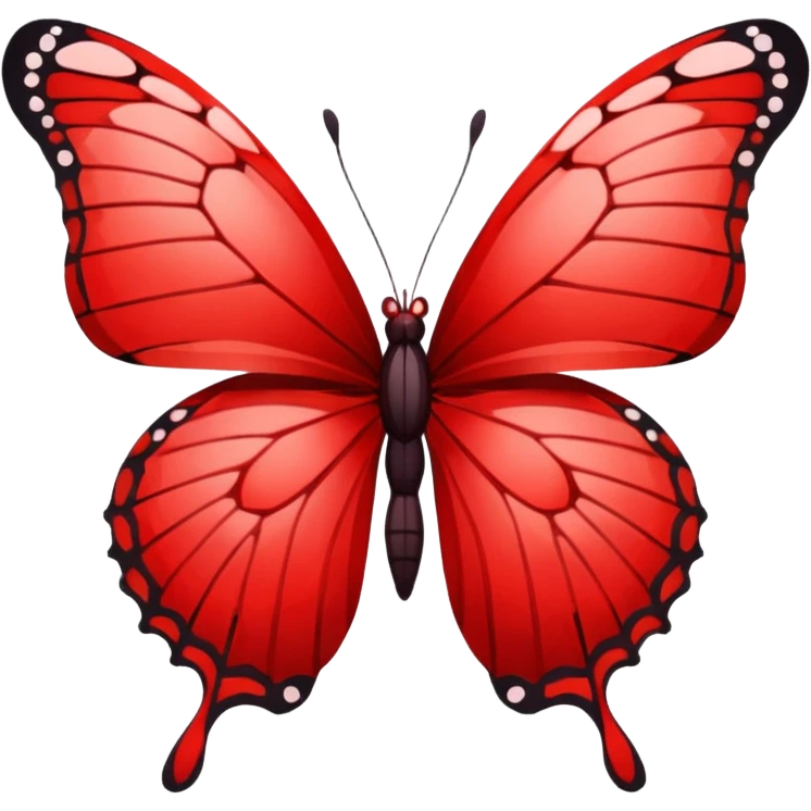 Red butterfly shadderd emoji