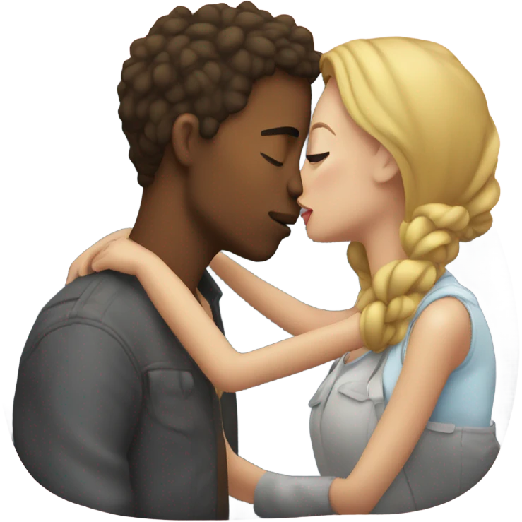 Boyfriend kissing girlfriend  emoji