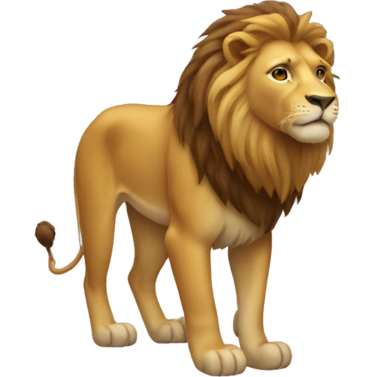A lion whole body emoji