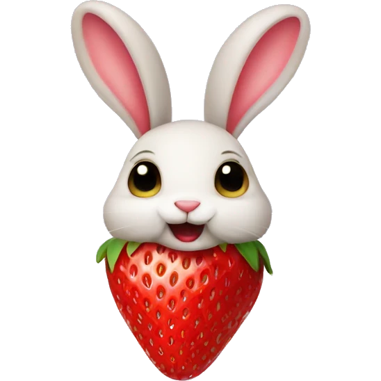 rabbit strawberry emoji